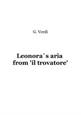 Aria di Leonore from opera 'La trovatore'
